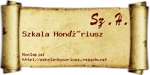 Szkala Honóriusz névjegykártya